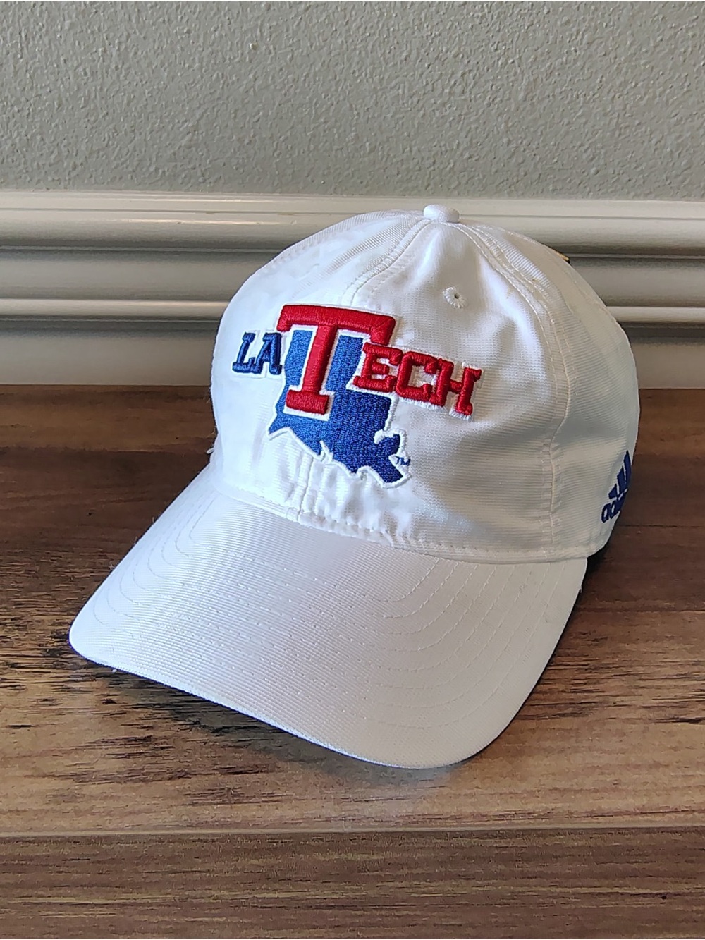 Adidas Louisiana Tech Bulldogs White One Size Adjustable Strapback Cap Hat